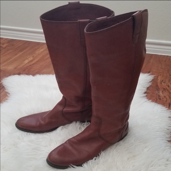 Madewell 1937 Cognac tall leather riding boot - Picture 2 of 7